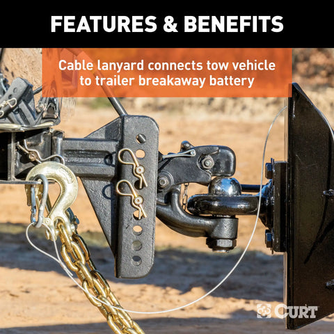 CURT 52028 - Soft-Trac 2 Breakaway Kit with Charger