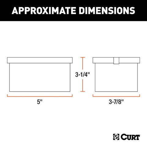 CURT 52030 - 5-Inch x 3-1/4-Inch 3-7/8-Inch Lockable Breakaway Battery Case
