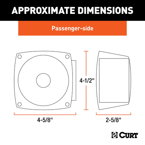 CURT 53440 - Passenger-Side Combination Replacement Trailer Light Stop Tail Turn