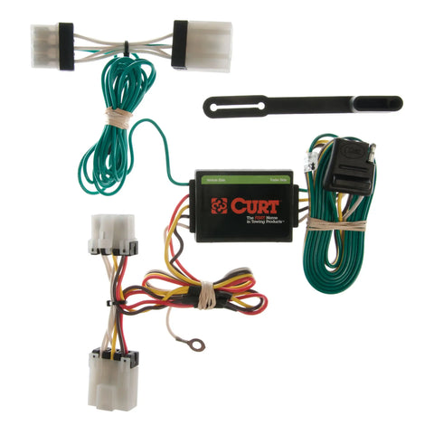 CURT 55353 - Custom Wiring Harness 4-Way Flat Output Select Nissan Pathfinder Pickup