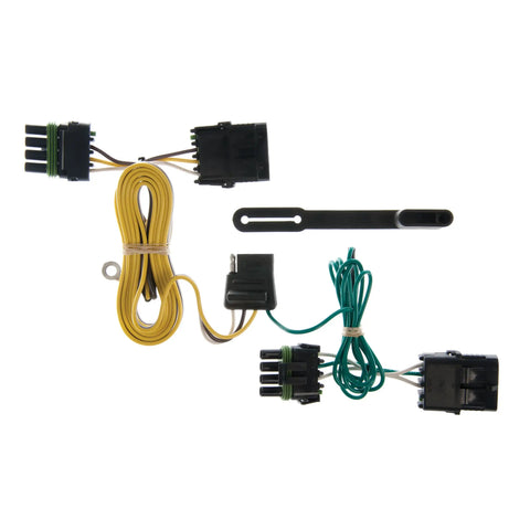CURT 55356 - Custom Wiring Harness 4-Way Flat Output Select Jeep Wrangler TJ