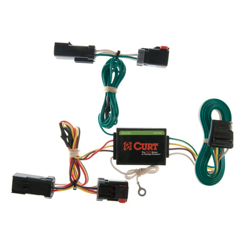 CURT 55382 - Custom Wiring Harness 4-Way Flat Output Select Jeep Liberty