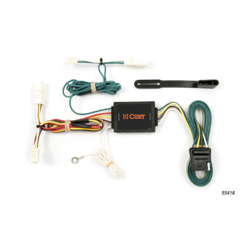 CURT 55418 - Custom Wiring Harness 4-Way Flat Output Select Toyota Sienna