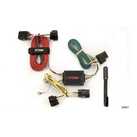 CURT 55451 - Custom Wiring Harness 4-Way Flat Output Select Jeep Grand Cherokee