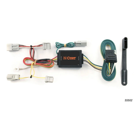 CURT 55502 - Custom Wiring Harness 4-Way Flat Output Select Honda Accord Acura TSX