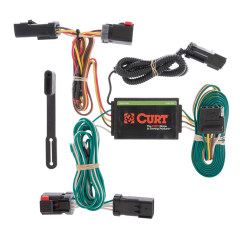 CURT 55530 - Custom Wiring Harness 4-Way Flat Output Select Chrysler Pacifica