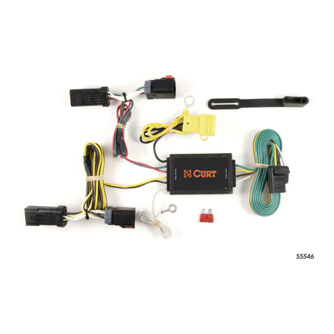 CURT 55546 - Custom Wiring Harness 4-Way Flat Output Select Chrysler 300 C