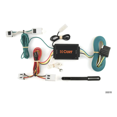 CURT 55570 - Custom Wiring Harness 4-Way Flat Output Select Nissan Quest