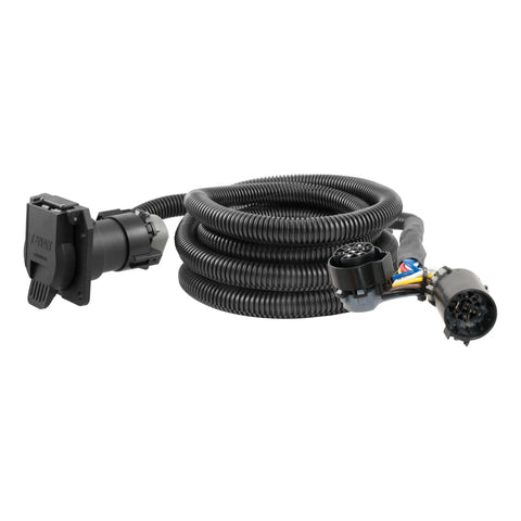 CURT 56000 - 10ft. Custom Wiring Extension Harness (Adds 7-Way RV Blade to Truck Bed)