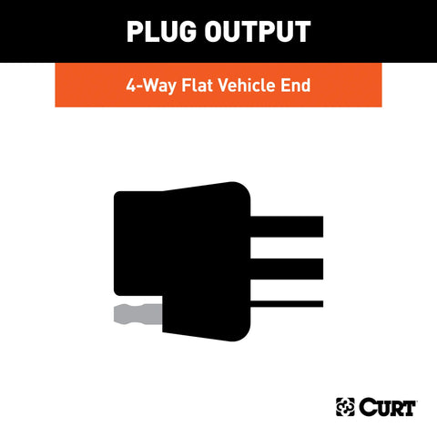 CURT 56041 - Custom Wiring Harness 4-Way Flat Output Select Hyundai Genesis