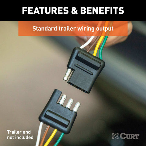 CURT 56048 - Custom Wiring Harness 4-Way Flat Output Select Ford Fusion