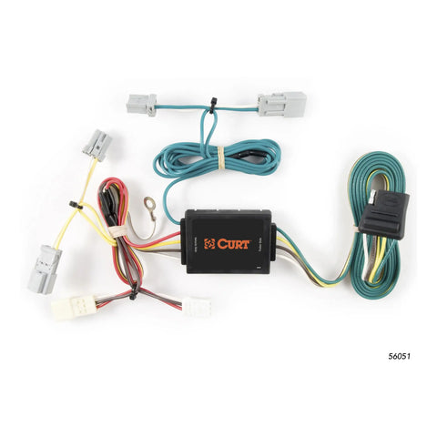 CURT 56051 - Custom Wiring Harness 4-Way Flat Output Select Honda Civic Coupe