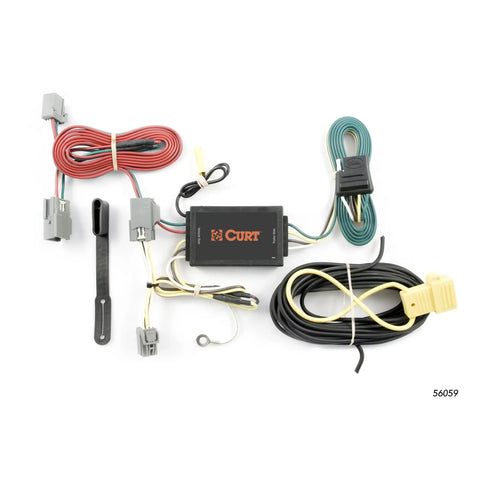 CURT 56059 - Custom Wiring Harness 4-Way Flat Output Select Volvo S80