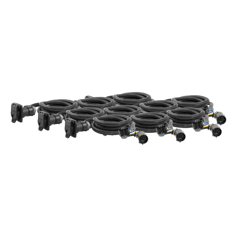 CURT 56070010 - 7ft. Custom Wiring Extension Harnesses (Adds 7-Way RV Blade to Truck Bed 10-Pac