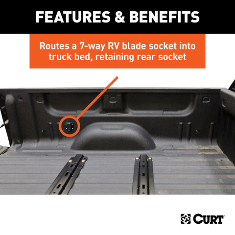 CURT 56070010 - 7ft. Custom Wiring Extension Harnesses (Adds 7-Way RV Blade to Truck Bed 10-Pac