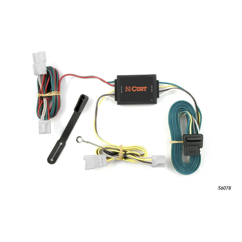 CURT 56078 - Custom Wiring Harness 4-Way Flat Output Select Hyundai Santa Fe Kia Forte