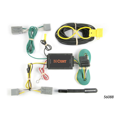 CURT 56088 - Custom Wiring Harness 4-Way Flat Output Select Ford Mustang