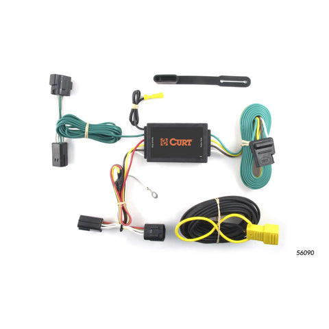 CURT 56090 - Custom Wiring Harness 4-Way Flat Output Select Ford Transit Connect