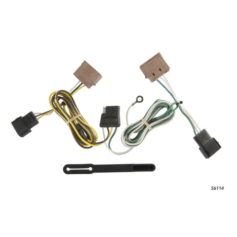 CURT 56114 - Custom Wiring Harness 4-Way Flat Output Select Ford Fiesta Sedan