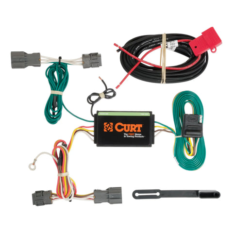 CURT 56184 - Custom Wiring 4-Way Flat Output Select Kia Borrego Hyundai Santa Fe Sport