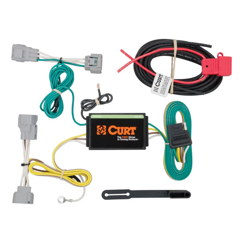 CURT 56208 - Custom Wiring Harness 4-Way Flat Output Select Jeep Cherokee