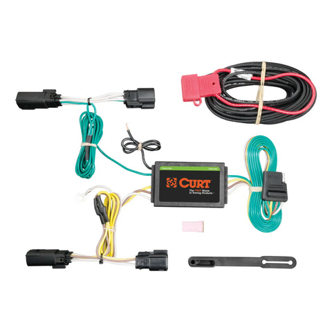 CURT 56258 - Custom Wiring Harness 4-Way Flat Output Select Lincoln MKZ