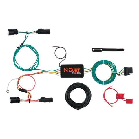 CURT 56273 - Custom Wiring Harness 4-Way Flat Output Select Ford Focus Hatchback