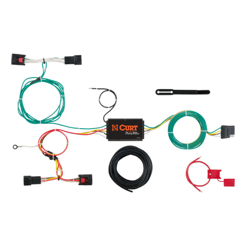 CURT 56297 - Custom Wiring Harness 4-Way Flat Output Select Land Rover Discovery Sport