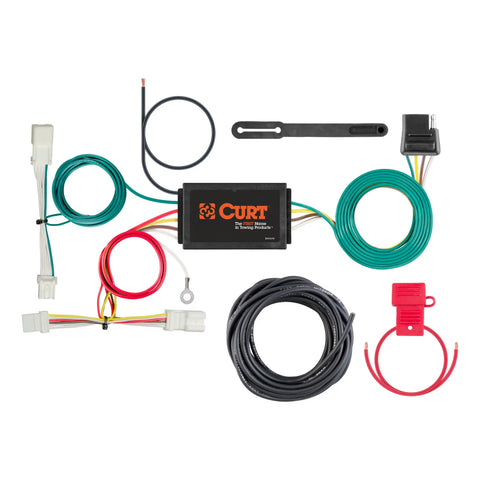 CURT 56324 - Custom Wiring Harness 4-Way Flat Output Select Honda Civic