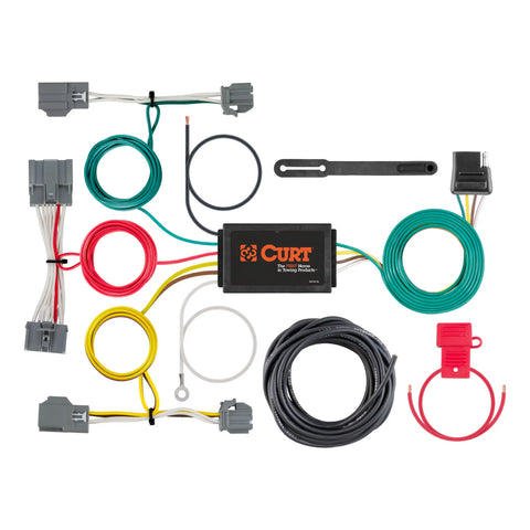 CURT 56386 - Custom Wiring Harness 4-Way Flat Output Select Volvo XC70