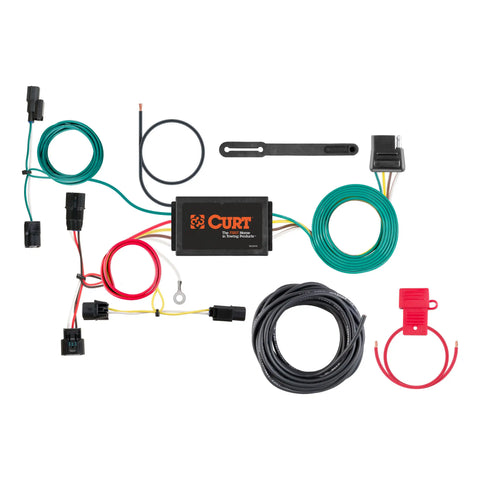 CURT 56395 - Custom Wiring Harness 4-Way Flat Output Select Honda Fit
