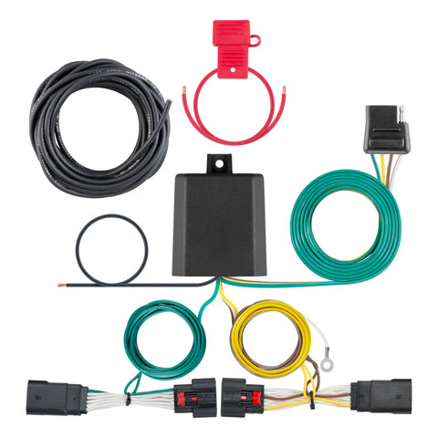 CURT 56407 - Custom Wiring Harness 4-Way Flat Output Select Jeep Wrangler JL Gladiator