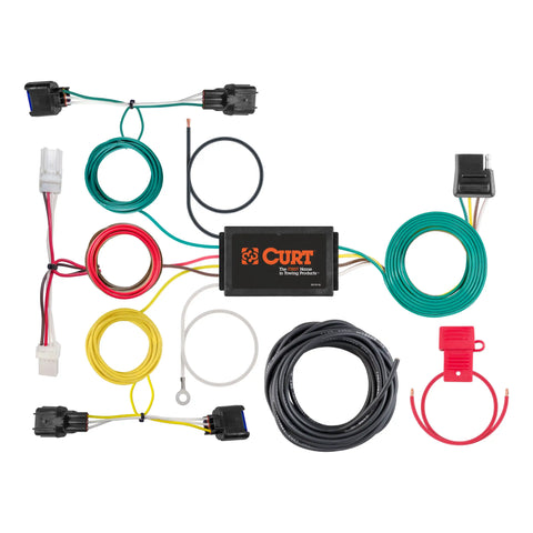 CURT 56409 - Custom Wiring Harness 4-Way Flat Output Select Hyundai Kona