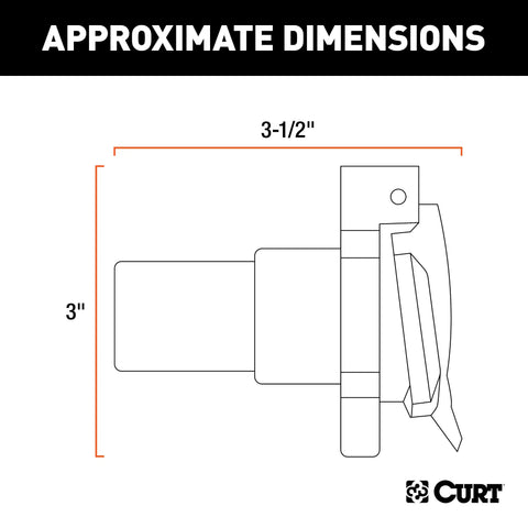 CURT 56415 - Replacement OE 7-Way RV Blade Socket (Twists into USCAR)
