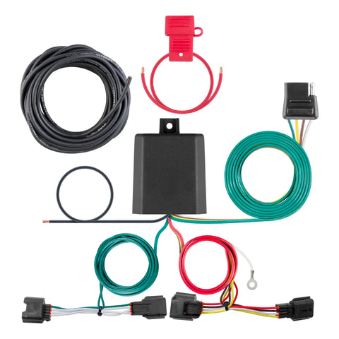 CURT 56445 - Custom Wiring Harness 4-Way Flat Output Select Nissan Rogue Sport