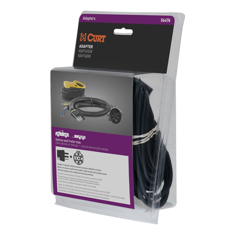 CURT 56476 - 4-Way Flat Vehicle-Side to USCAR Wiring Adapter