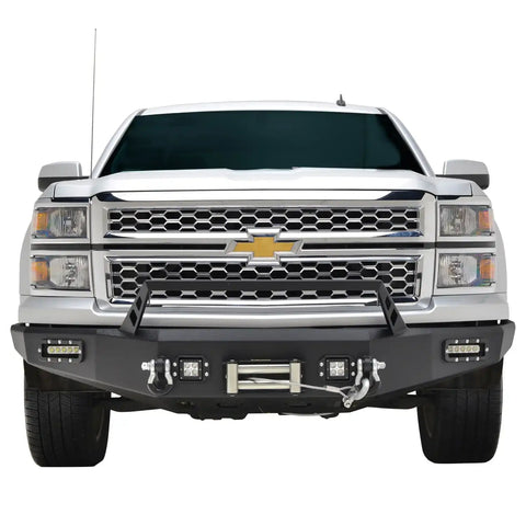 Paramount Automotive 57-0302 - 14-15 Chevy Silverado 1500 LED Front Winch Bumper