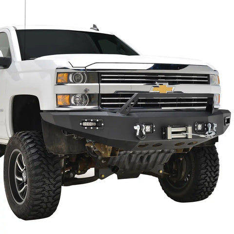 Paramount Automotive 57-0304 - 15-19 Chevy Silverado 2500 LED Front Winch Bumper