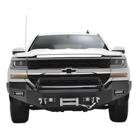 Paramount Automotive 57-0318 - 16-18 Chevy Silverado 1500 LED Front Winch Bumper