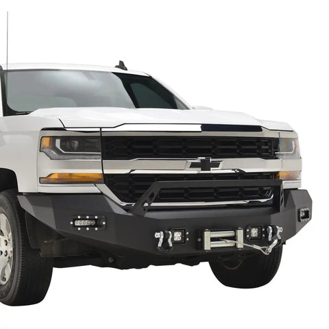 Paramount Automotive 57-0318 - 16-18 Chevy Silverado 1500 LED Front Winch Bumper