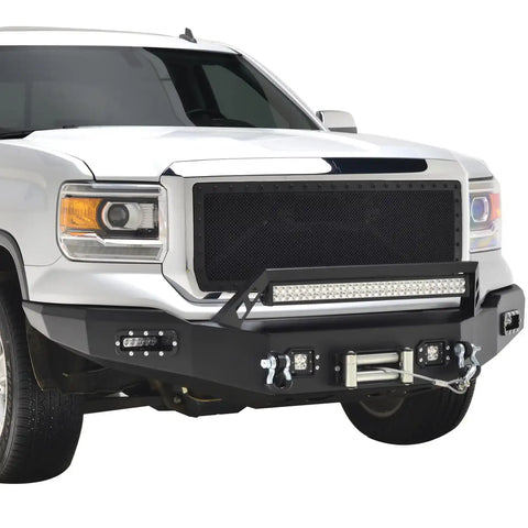 Paramount Automotive 57-0502 - 14-15 GMC Sierra 1500 LED Front Winch Bumper
