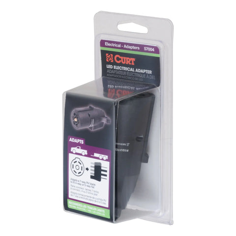 CURT 57004 - LED Electrical Adapter (7-Way RV Blade Vehicle to 4 or 5-Way Flat Trailer)