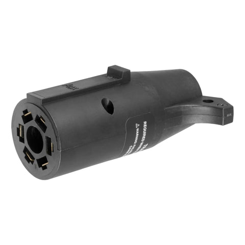 CURT 57005 - LED Electrical Adapter (7-Way RV Blade Vehicle to 6-Way Round Trailer)