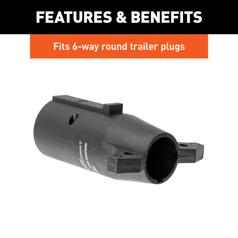 CURT 57005 - LED Electrical Adapter (7-Way RV Blade Vehicle to 6-Way Round Trailer)