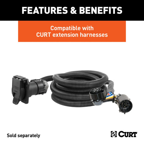 CURT 57007 - Custom Wiring Harness Extension Isolator Kit for Aluminum Truck Beds