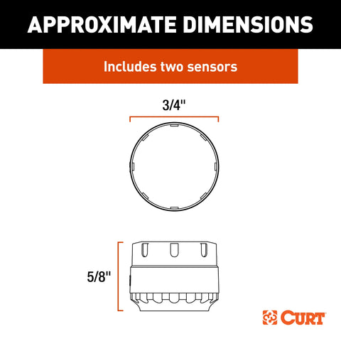 CURT 57011 - Tire Linc Auto TPMS Sensors 2-Pack Pressure Monitoring System