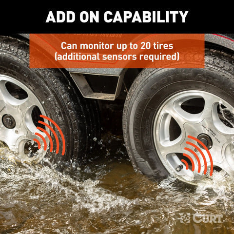 CURT 57011 - Tire Linc Auto TPMS Sensors 2-Pack Pressure Monitoring System