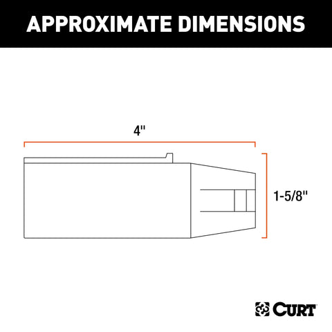 CURT 57040 - 7-Way Round Vehicle-Side to 4-Way Flat Trailer Wiring Adapter