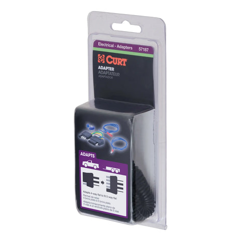 CURT 57187 - 4-Way to 5-Way Flat Adapter for Boat Trailer Surge Brakes