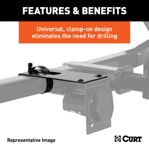CURT 57203 - Connector Bracket Mounts for 4 5 and 6-Way Brackets (12-Pack)